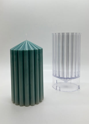 Acrylic Ribbed Candle Mould